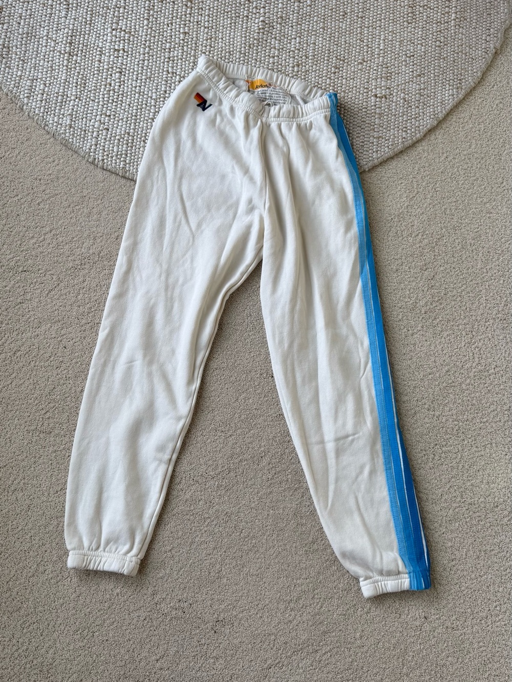 Aviator Nation 5 stripe blue / cream sweatpants